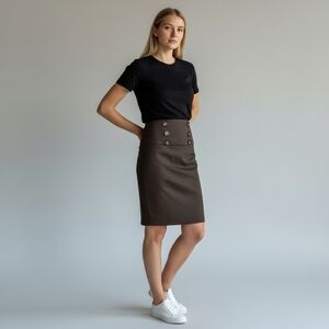 NWT IZ Byer California Brown Business Skirt (5)